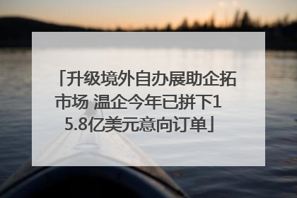 升级境外自办展助企拓市场 温企今年已拼下15.8亿美元意向订单