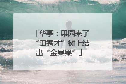 华亭：果园来了“田秀才”树上结出“金果果”
