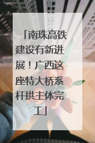 南珠高铁建设有新进展！广西这座特大桥系杆拱主体完工