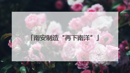 南安制造“再下南洋”