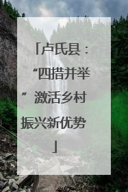 卢氏县：“四措并举”激活乡村振兴新优势