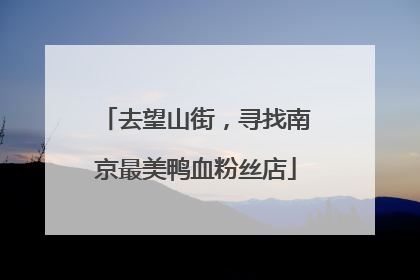 去望山街，寻找南京最美鸭血粉丝店