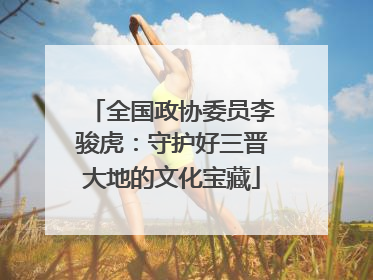全国政协委员李骏虎：守护好三晋大地的文化宝藏