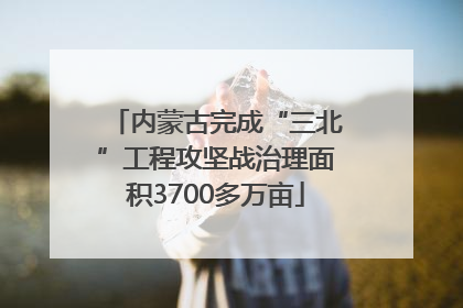 内蒙古完成“三北”工程攻坚战治理面积3700多万亩