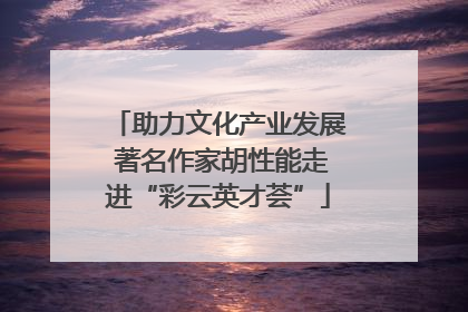 助力文化产业发展 著名作家胡性能走进“彩云英才荟”