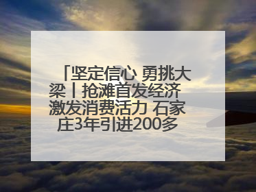 坚定信心 勇挑大梁丨抢滩首发经济 激发消费活力 石家庄3年引进200多家品牌首店