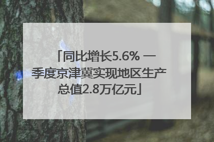 同比增长5.6% 一季度京津冀实现地区生产总值2.8万亿元