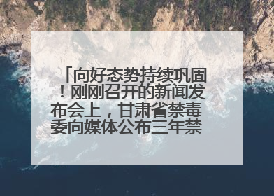向好态势持续巩固！刚刚召开的新闻发布会上，甘肃省禁毒委向媒体公布三年禁毒工作“成绩单”