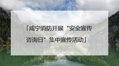 咸宁消防开展“安全宣传咨询日”集中宣传活动