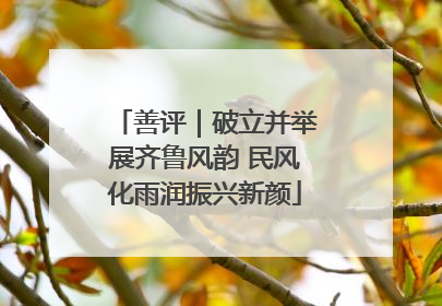善评｜破立并举展齐鲁风韵 民风化雨润振兴新颜