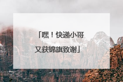 嘿！快递小哥又获锦旗致谢