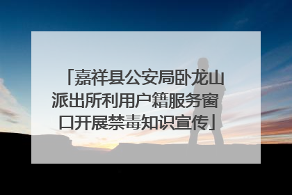 嘉祥县公安局卧龙山派出所利用户籍服务窗口开展禁毒知识宣传