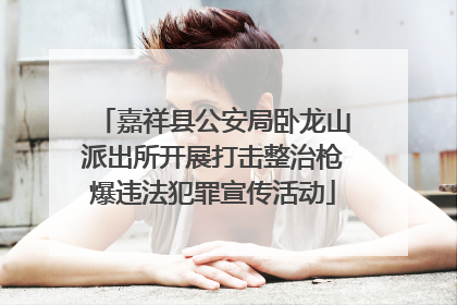 嘉祥县公安局卧龙山派出所开展打击整治枪爆违法犯罪宣传活动