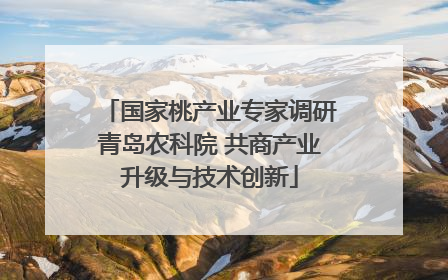 国家桃产业专家调研青岛农科院 共商产业升级与技术创新