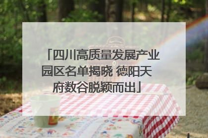 四川高质量发展产业园区名单揭晓 德阳天府数谷脱颖而出