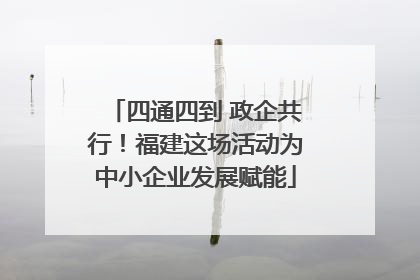 四通四到 政企共行！福建这场活动为中小企业发展赋能
