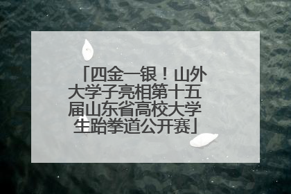 四金一银！山外大学子亮相第十五届山东省高校大学生跆拳道公开赛