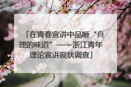 在青春宣讲中品咂“真理的味道”——浙江青年理论宣讲现状调查