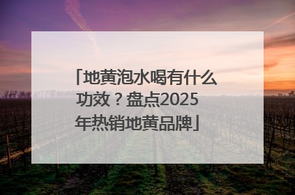 地黄泡水喝有什么功效？盘点2025年热销地黄品牌