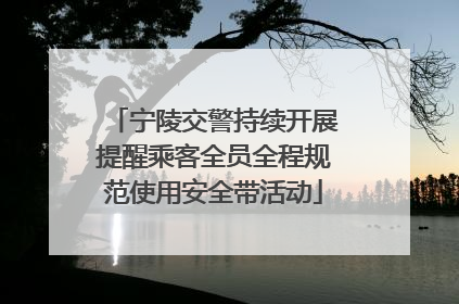 宁陵交警持续开展提醒乘客全员全程规范使用安全带活动
