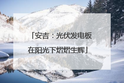 安吉：光伏发电板在阳光下熠熠生辉
