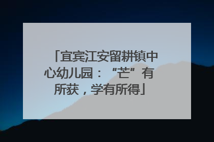宜宾江安留耕镇中心幼儿园：“芒”有所获，学有所得