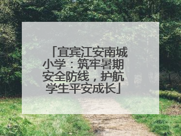宜宾江安南城小学：筑牢暑期安全防线，护航学生平安成长