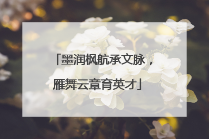 墨润枫航承文脉，雁舞云章育英才