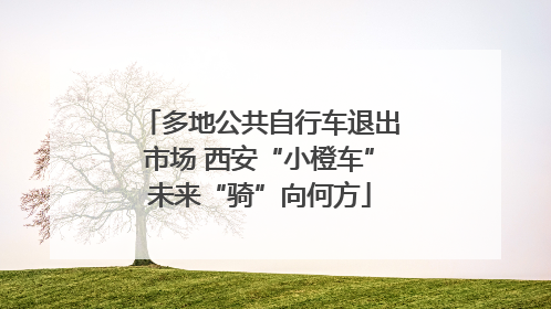 多地公共自行车退出市场 西安“小橙车”未来“骑”向何方