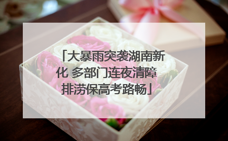 大暴雨突袭湖南新化 多部门连夜清障排涝保高考路畅