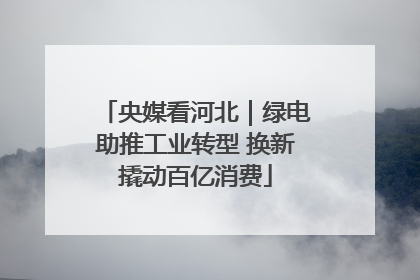 央媒看河北｜绿电助推工业转型 换新撬动百亿消费