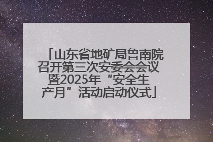 山东省地矿局鲁南院召开第三次安委会会议暨2025年“安全生产月”活动启动仪式