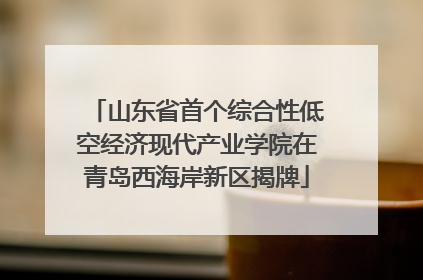 山东省首个综合性低空经济现代产业学院在青岛西海岸新区揭牌