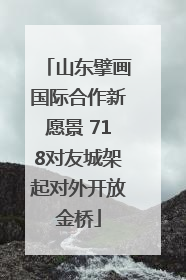 山东擘画国际合作新愿景 718对友城架起对外开放金桥