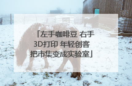 左手咖啡豆 右手3D打印 年轻创客把市集变成实验室
