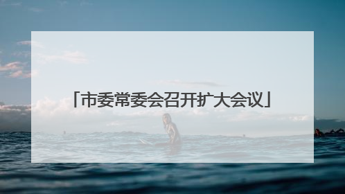 市委常委会召开扩大会议