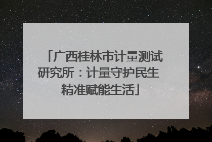 广西桂林市计量测试研究所：计量守护民生 精准赋能生活
