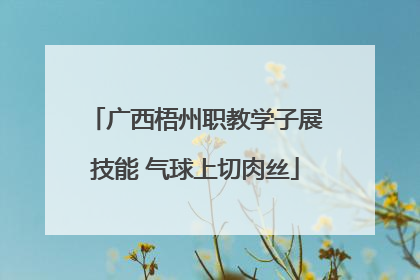 广西梧州职教学子展技能 气球上切肉丝