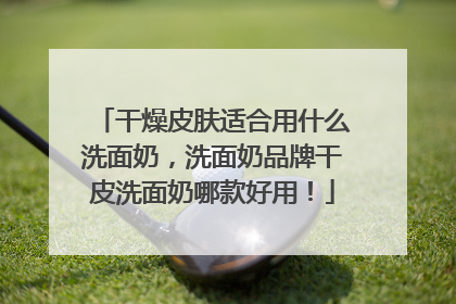 干燥皮肤适合用什么洗面奶，洗面奶品牌干皮洗面奶哪款好用！