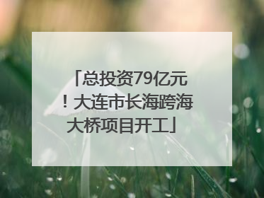 总投资79亿元！大连市长海跨海大桥项目开工