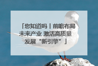 您知道吗丨前瞻布局未来产业 激活高质量发展“新引擎”