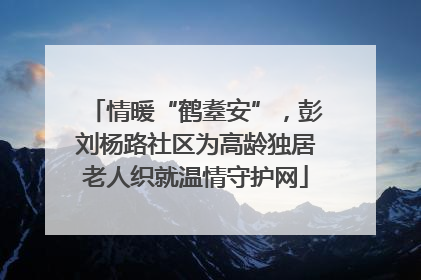 情暖“鹤耋安”，彭刘杨路社区为高龄独居老人织就温情守护网