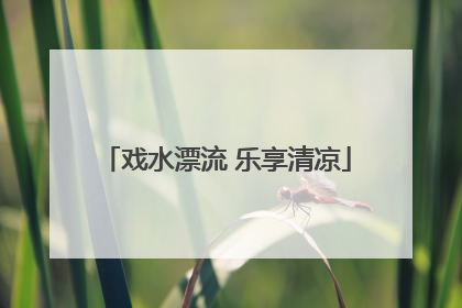戏水漂流 乐享清凉