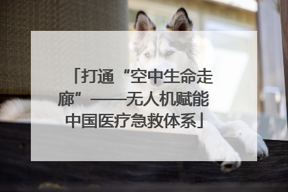 打通“空中生命走廊”——无人机赋能中国医疗急救体系