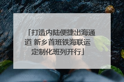 打造内陆便捷出海通道 新乡首班铁海联运定制化班列开行