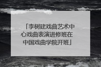 李树建戏曲艺术中心戏曲表演进修班在中国戏曲学院开班