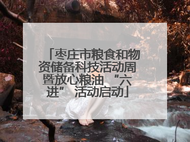 枣庄市粮食和物资储备科技活动周暨放心粮油 “六进” 活动启动