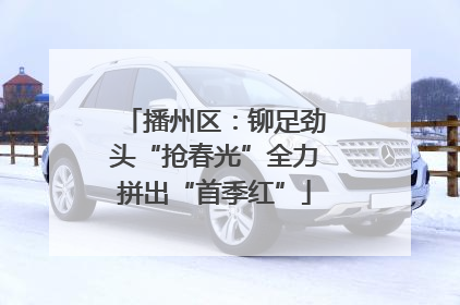 播州区：铆足劲头“抢春光”全力拼出“首季红”