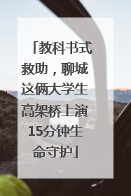 教科书式救助，聊城这俩大学生高架桥上演15分钟生命守护