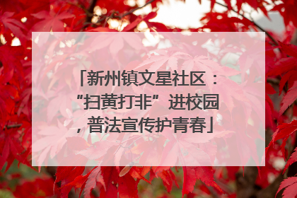 新州镇文星社区：“扫黄打非”进校园，普法宣传护青春